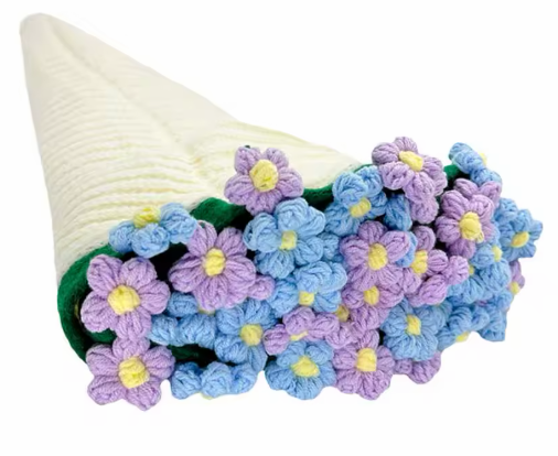Manta floral eterna tejida a mano