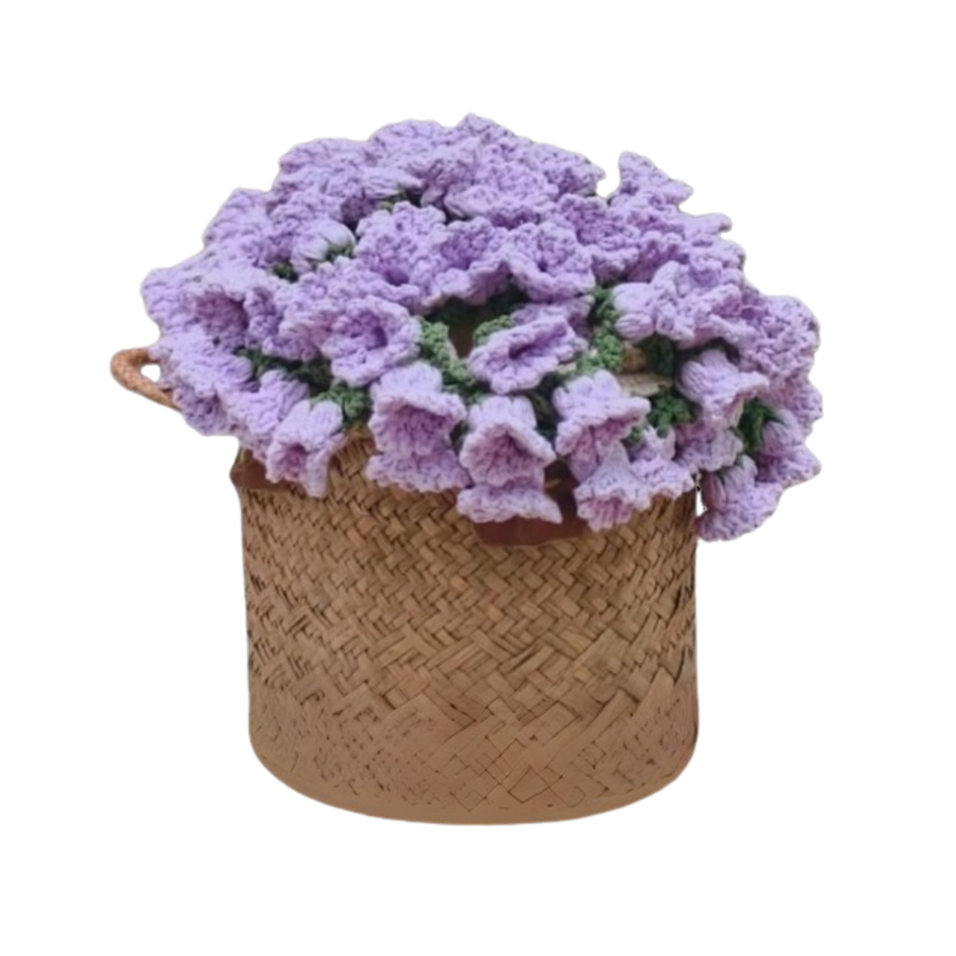 Manta floral eterna tejida a mano
